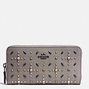Coach Prairie Rivets Accordian Zip Wallet